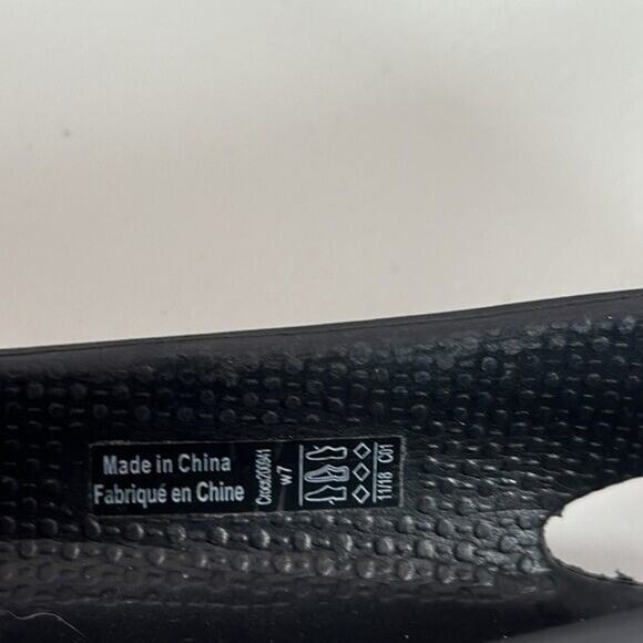 Crocs Kadee Shoe Womens 7 Black Slip on Rubber Casual Flat Loafer Light Comfort - Picture 8 of 10